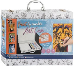 Creative Craft Group peinture par numéros animaux mallette de couleurs 27 pièces