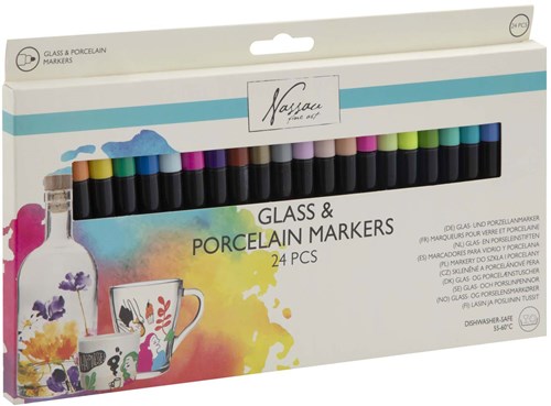 Glas- en Porseleinmarkers, 24st.