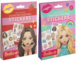 Besties Diamond painting stickers assorti