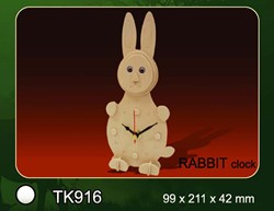 T&F kit de construction horloge en bois lapin - jouet créatif fabriquer une horloge