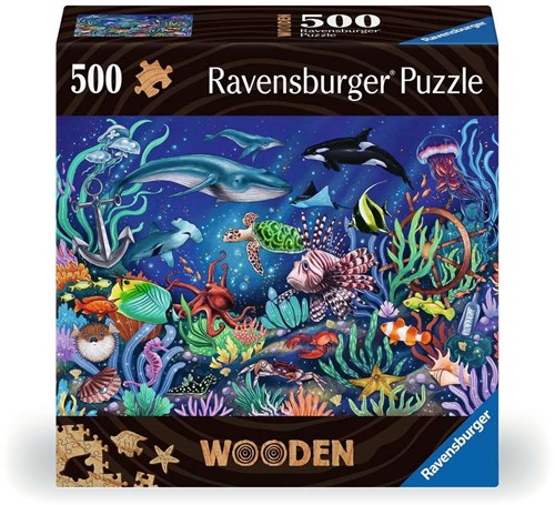 Ravensburger puzzle en bois animaux sous la mer 500 pièces