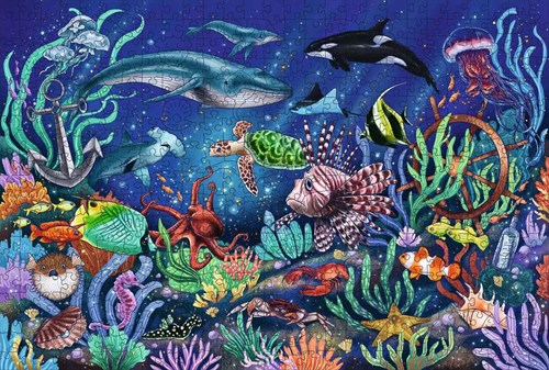 Ravensburger puzzle en bois animaux sous la mer 500 pièces-2