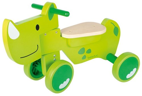 Beleduc Laufrad Speedy Rhino - Holz Laufrad grün für Kinder-2