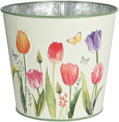 OttoSimon pot de fleurs zinc extérieur 15 cm diamètre décoration jardin