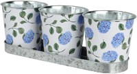 OttoSimon pot de fleurs zinc extérieur 10 cm lot de 3 jardinières