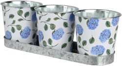 OttoSimon pot de fleurs zinc extérieur 10 cm lot de 3 jardinières