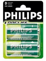 Piles Philips 12*2 à grande tige R20-D