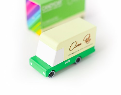 Candylab Holzspielzeugauto Laundry Van - Vintage Bus für Kinder-2