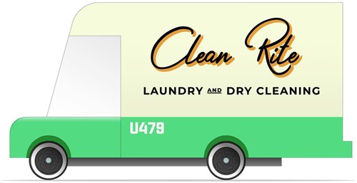 Candylab Holzspielzeugauto Laundry Van - Vintage Bus für Kinder