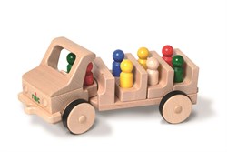 nic jouets en bois Omnibus, 8 figurines - éducatif et durable