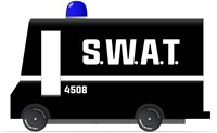 Candylab Holzspielzeugauto - Swat Van - klassisches Design-3