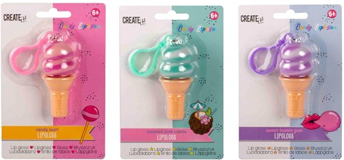 Candy Explosion gloss à lèvres porte-clés glace violet pour enfants