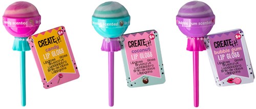 Candy Lipgloss Lollipop Lipgloss für Kinder mehrfarbig süßer Duft