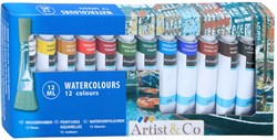 Aquarellfarben Set - 12 Farben - Malen - 12 ml pro Tube