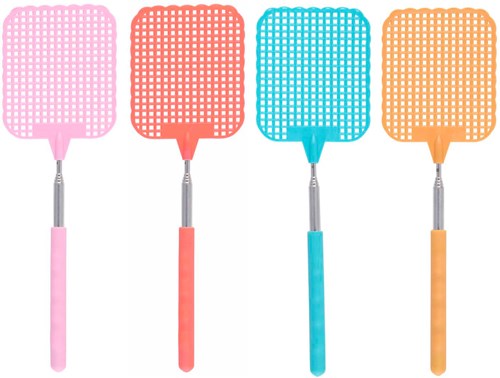 Edco Fliegenklatsche ausziehbar orange 16,5-73cm Haushalt