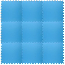 Edco tapis de piscine - protection piscine 9 pièces bleu