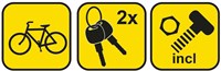 Edco Fahrradschloss U-Bügelschloss mit Kabel und Halterung - Robustes Stahlschloss für optimale Sicherheit-3