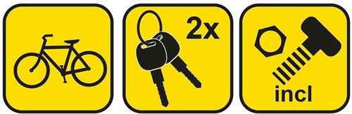 Edco Fahrradschloss U-Bügelschloss mit Kabel und Halterung - Robustes Stahlschloss für optimale Sicherheit-3
