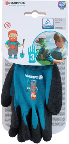 Lobbes Kinder Gartenhandschuhe Größe 3 - Gardena Gartenarbeit Spaß