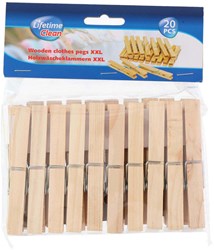 Lifetime Clean wasknijpers hout XXL 20 stuks