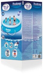 Bestway piscine Fast Set gonflable avec pompe de filtration 366x76cm bleu
