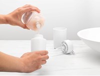 Brabantia distributeur de savon accessoire salle de bain 250 ml - Design blanc-3