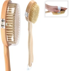 Badbürste Holz 43 cm - Luxuriöse Rückenbürste für Bad und Dusche