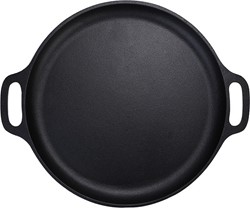 Koock Amsterdam Skillet Gusseisen – Bratpfanne – 32 cm – ohne Griff – Paella-Pfanne