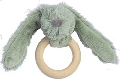 Happy Horse Green Rabbit Richie Wooden Teething Ring