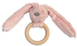 Happy Horse Old Pink Rabbit Richie Beißring aus Holz - 12 cm