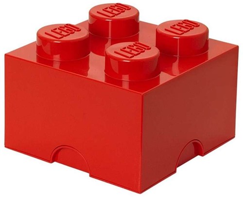 LEGO Aufbewahrungsbox Brick 4 rot stapelbare Spielzeugbox