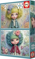 Educa Puzzle Flower Girls - 2 Puzzles mit je 100 Teilen aus Karton