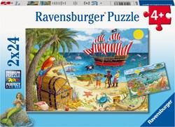Ravensburger 2 Puzzles - Pirates And Mermaids - 24 pieces