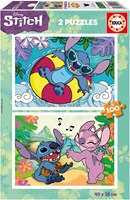 Educa Puzzle Disney Stitch - 2x100 Teile - Kinderpuzzle Karton