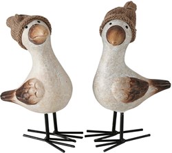 Boltze Home mouette décorative Simon blanche polyresin 11x6x18cm figurine