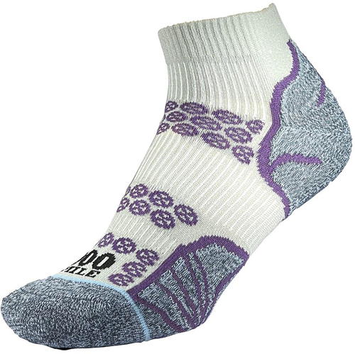 1000 Mile chaussettes running femme recyclées argent-violet medium respirantes