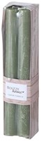 Boltze Home bougie de table rustique verte 4 pièces - décoration de table