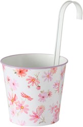 Boltze Home pot de fleurs suspendu Rosella rose métal Ø13xh24cm décoration