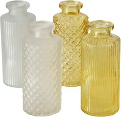 Boltze Home Vase Set Glas Gelb Dekoration 4-teilig Modern 14cm