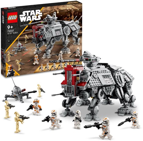 LEGO Star Wars AT-TE Walker Bauset mit Clone Troopers und Droiden Figuren - 75337-3