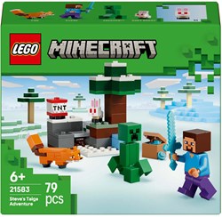 LEGO Minecraft set d'aventure biome Taïga de Steve avec figurines et accessoires