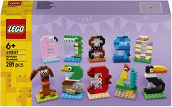 LEGO Bauset Geburtstag Zahlen Tiere bunt lehrreiches Spielzeug