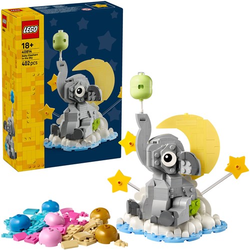 LEGO Bauset Baby-Elefant - niedliches Tier Geschenk für Erwachsene-3