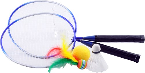 HOT Sports + Toys set de badminton pour enfants avec volant et raquettes colorées