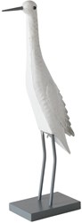 Boltze Home Dekofigur Vogel weiß Metall 55 cm Strand Atmosphäre