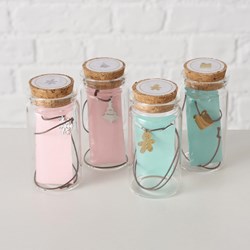 Boltze Home bracelet cadeau de Noël en pot en verre avec breloques