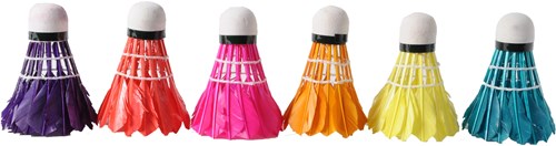 Volants de badminton 6 pièces couleur tube plastique jouet sport