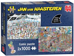 Jumbo Puzzle Jan van Haasteren 2-in-1 2 x 1000 Teile Puzzle