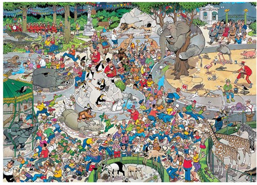 Jumbo Puzzle Jan van Haasteren 500XL Tiere Zoo XL Puzzleteile Erwachsene-2