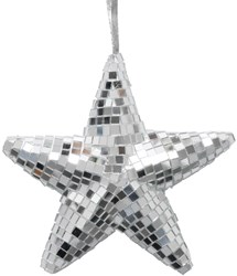Boltze Home Christbaumschmuck Disco Silber Weihnachtsdeko Kunststoff